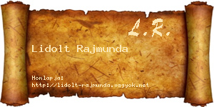 Lidolt Rajmunda névjegykártya
